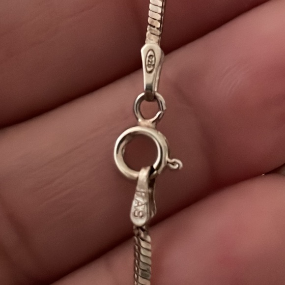 Gorgeous Silver Chain w Sterling CrossCZ Bagets Diamonds/929 FAS Expensive chain - Picture 9 of 11